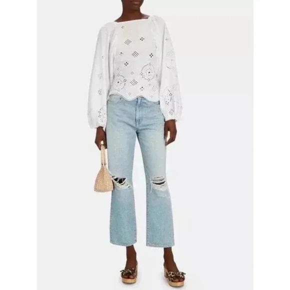 SLVRLAKE London Crop Jeans in Broken Dreams Size 24 - Picture 1 of 13